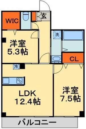 アルコバレーノシンメイの物件間取画像